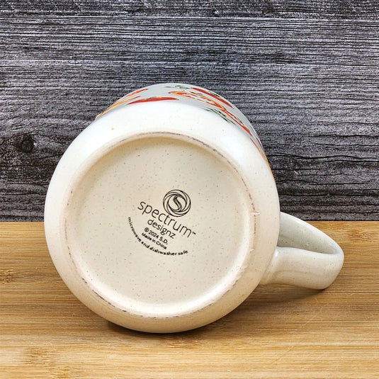 Tomato Farm Garden Coffee Mug Ceramic Tea Cup Embossed Blue Sky 18oz