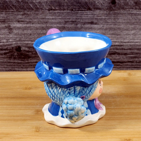 Blueberry Muffin Coffee Mug 3D Ceramic Girl Face Tea Cup Blue Sky Goldminc
