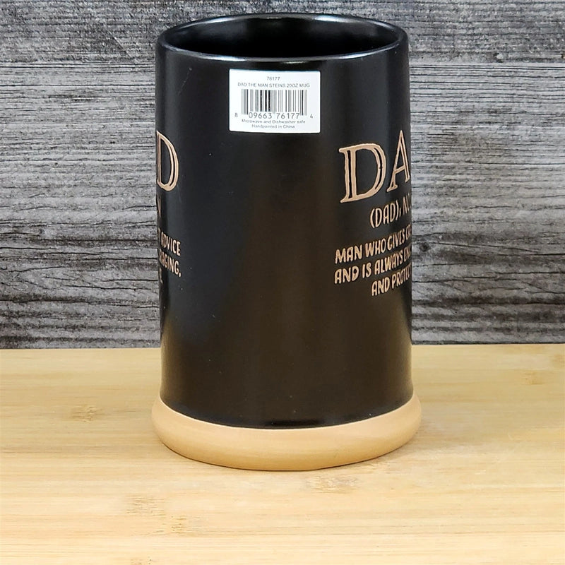 Load image into Gallery viewer, Dad Saying Coffee Mug Inspirational Embossed Ceramic Stein Tall Cup by Blue Sky

