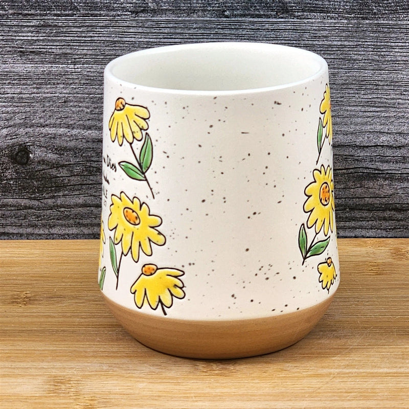 Load image into Gallery viewer, Religious Coffee Mug Lucas 1:37 Daisy Inspirational Cup Ceramic Blue Sky 18oz
