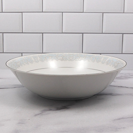 Bluedale Vegetable Bowl Round Ceramic 9" Blue & White Flowers Fine China Japan