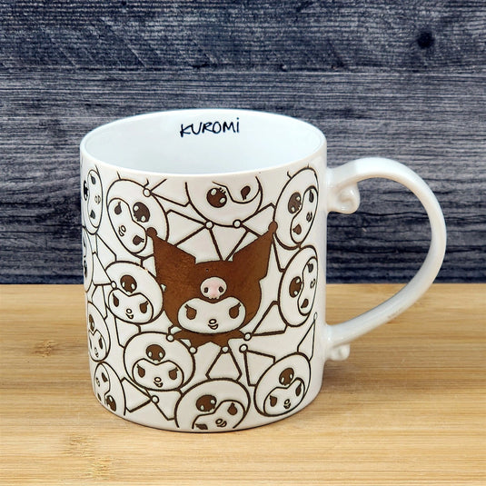 Hello Kitty Kuromi Coffee Mug White Tea Cup Ceramic by Blue Sky Embossed 21oz