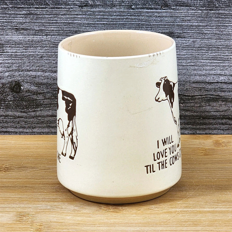 Load image into Gallery viewer, Coffee Mug Cow Inspirational Saying Rustic Farm Ceramic Tea Cup Blue Sky 18oz
