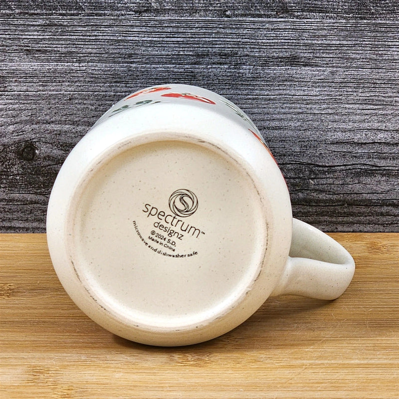 Load image into Gallery viewer, Tomato Garden Coffee Mug Ceramic Farm Tea Cup Embossed Blue Sky 18oz
