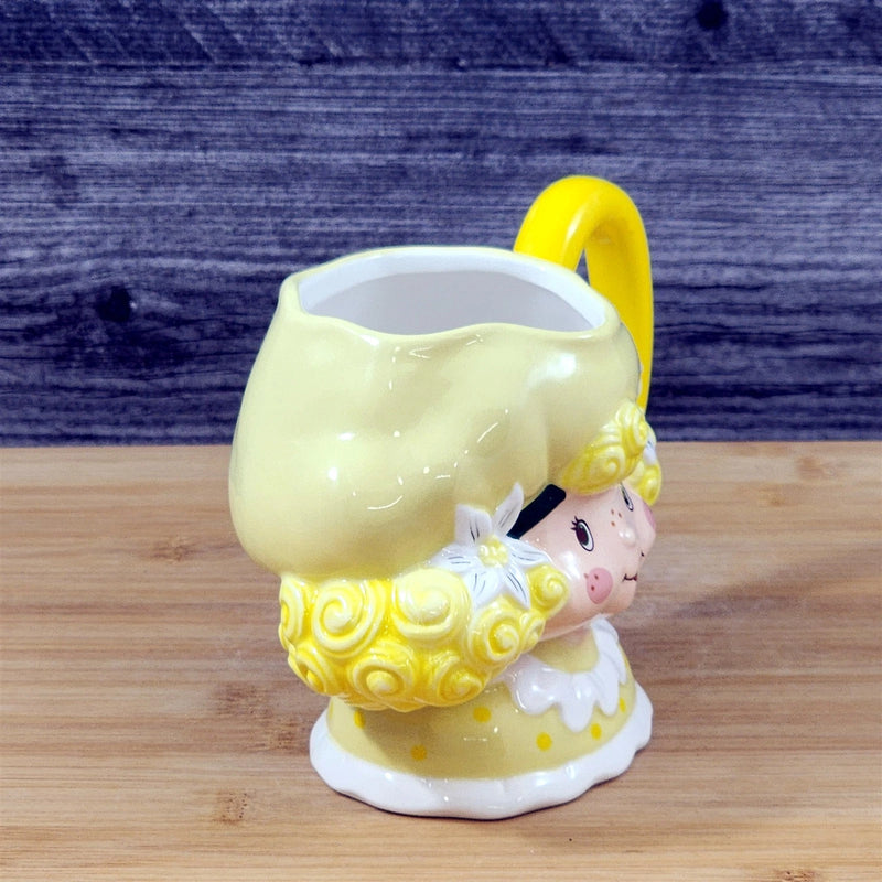 Load image into Gallery viewer, Lemon Meringue Coffee Mug 3D Ceramic Girl Face Tea Cup Blue Sky Goldminc
