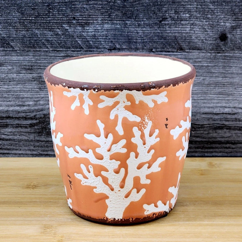 Load image into Gallery viewer, Coral Crackle Planter Ceramic Utensil Organizer Herb Succulent Pot Blue Sky 5in
