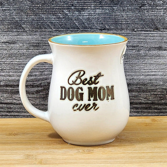 Mom Dog Lover Coffee Mug Inspirational Ceramic Tea Cup Blue Sky 21oz