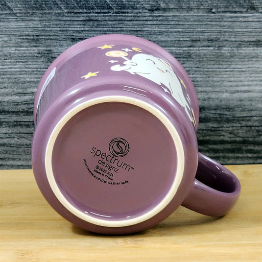 Halloween Whimsical Ghost Mug Ceramic Coffee Tea Cup Orange Purple Blue Sky 17oz