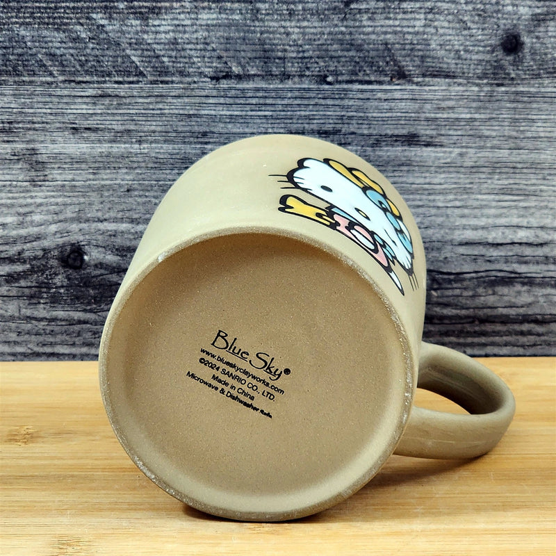 Load image into Gallery viewer, Hello Kitty Cowgirl Brown Coffee Mug Embossed Ceramic Tea Cup Blue Sky 18oz
