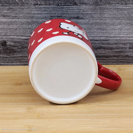 Hello Kitty Love Coffee Mug Embossed Ceramic Red Heart Tea Cup by Blue Sky 21oz