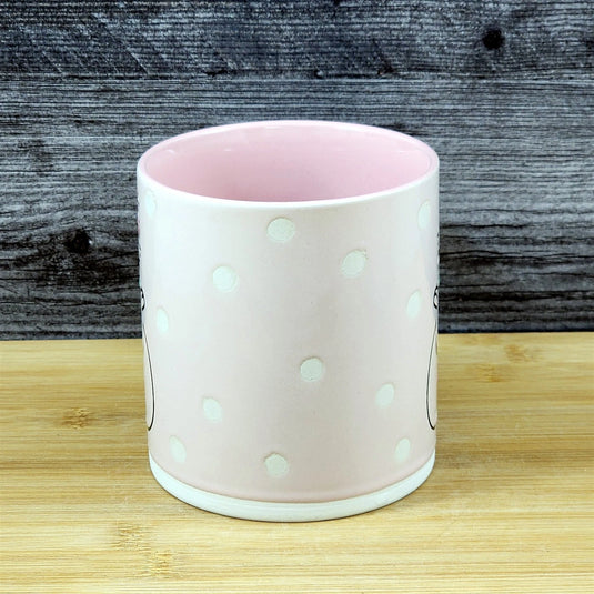 Hello Kitty Coffee Mug Ceramic Elaphure Tea Cup by Blue Sky Embossed 21oz Pink
