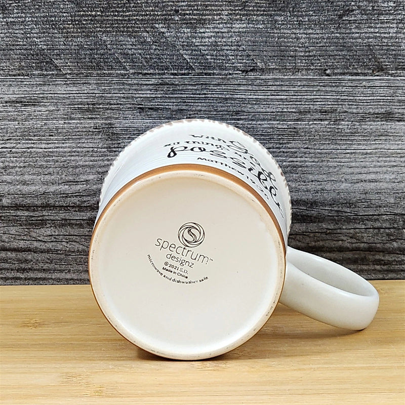 Load image into Gallery viewer, Religious Coffee Mug Mathew 19:26 Inspirational Tea Cup Ceramic Blue Sky 18oz
