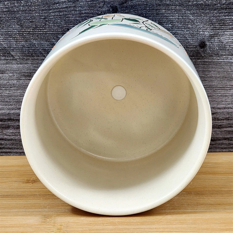 Load image into Gallery viewer, Mushroom Flower Planter Pot Utensil Holder Toadstool Ceramic 6.5in Blue Sky
