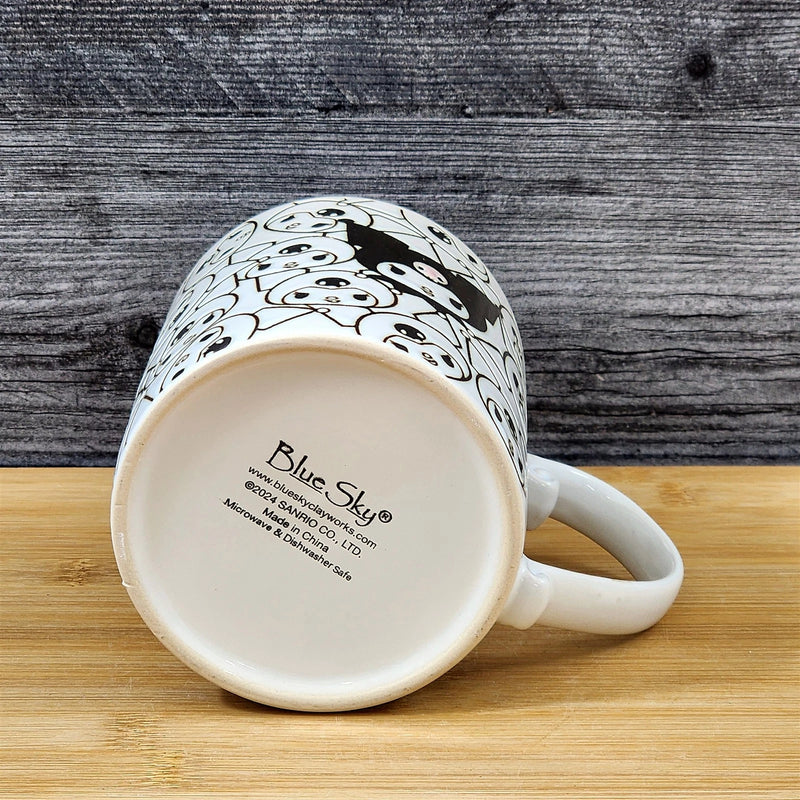 Load image into Gallery viewer, Hello Kitty Kuromi Coffee Mug White Tea Cup Ceramic by Blue Sky Embossed 21oz

