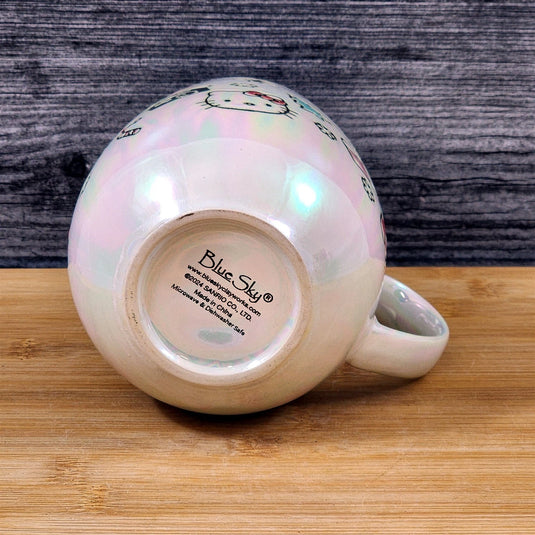Hello Kitty Christmas Mug Pink Ceramic Holiday Coffee Tea Cup 21oz Blue Sky