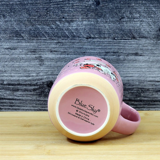 Strawberry Shortcake Coffee Mug Pinkberry Ceramic Embossed 18 oz Cup Blue Sky