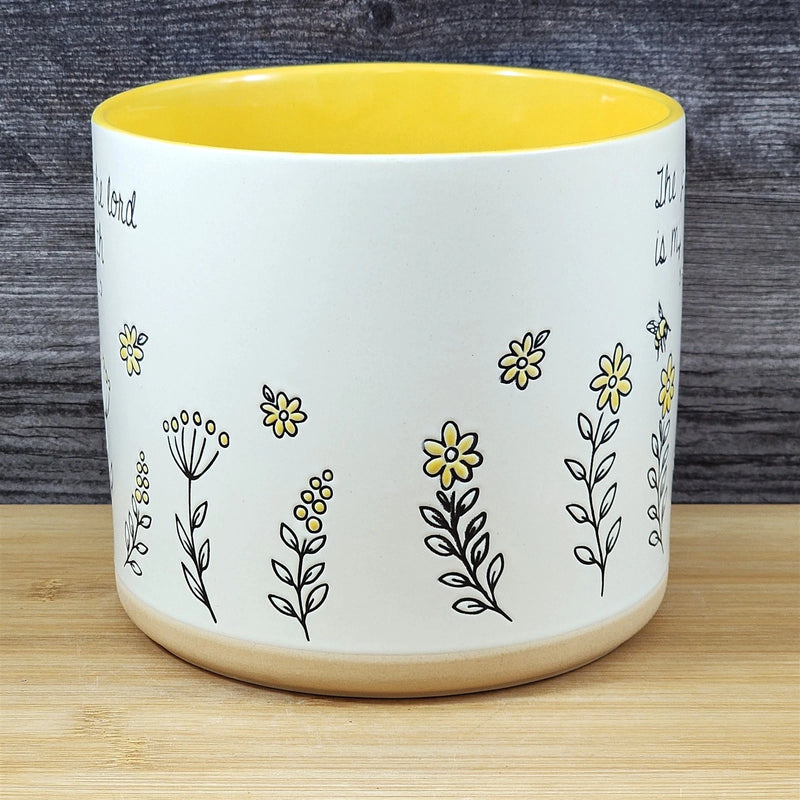 Load image into Gallery viewer, Wildflower Religious Saying Planter Utensil Holder Plant Ceramic Blue Sky 6.5in
