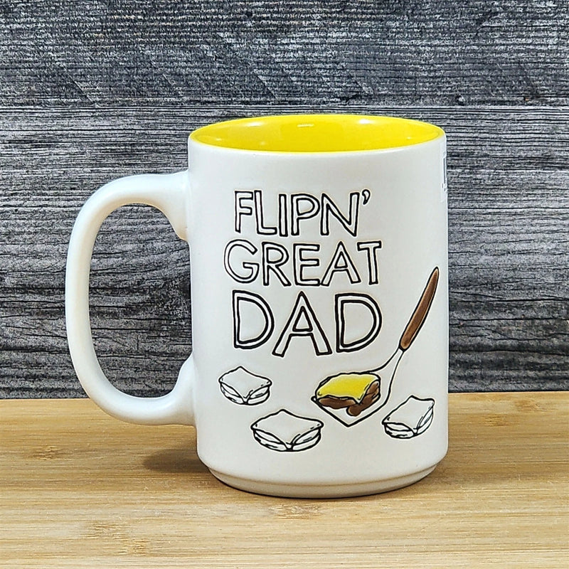 Load image into Gallery viewer, Dad Coffee Mug Inspirational Saying Father Embossed Ceramic Cup Blue Sky 18oz
