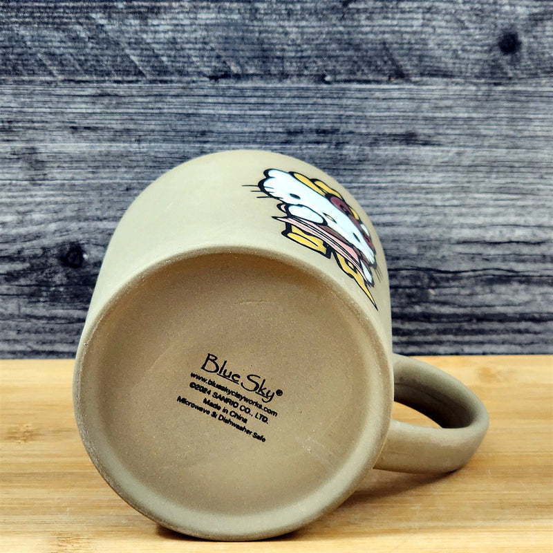 Load image into Gallery viewer, Hello Kitty Coffee Mug Cowgirl Brown Embossed Ceramic Tea Cup Blue Sky 18oz
