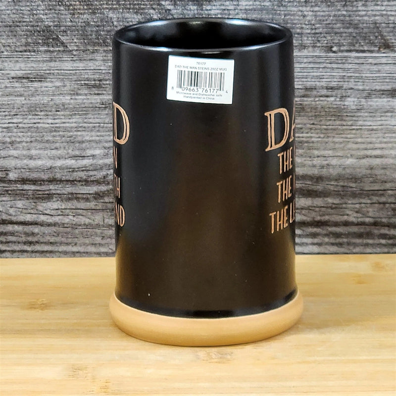 Load image into Gallery viewer, Dad The Man Inspirational Coffee Mug Father Embossed Ceramic Stein Cup Blue Sky
