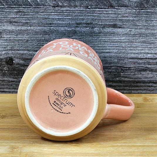 Spanish Saying Coffee Mug I Do What I Want Cup Blue Sky Ceramic Embossed 18 oz
