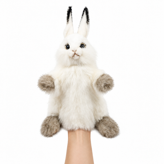 Rabbit Full Body Hand Puppet Doll Hansa Real Looking Plush Animal Learning Toy