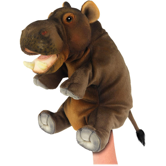 Hippo Hand Puppet by Hansa True to Life Look Soft Plush Animal Learning Toys