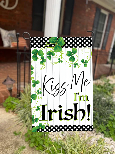 Load image into Gallery viewer, St. Patrick’s Day Garden Flag – Double-Sided Irish Designs, 12x18
