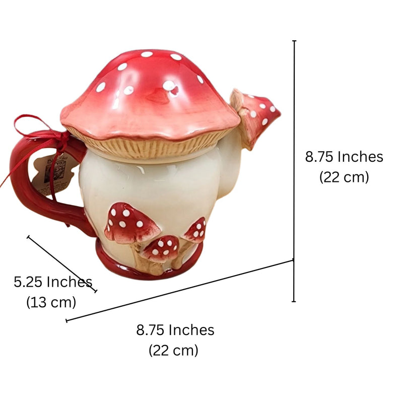 Load image into Gallery viewer, Mushroom Teapot by Blue Sky Heather Goldminc Ceramics Floral Decor Tea Pot
