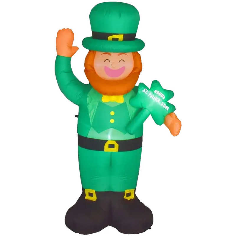 Load image into Gallery viewer, Lucky Leprechaun Lighted Inflatable Blow Up - 5.9 Feet Tall
