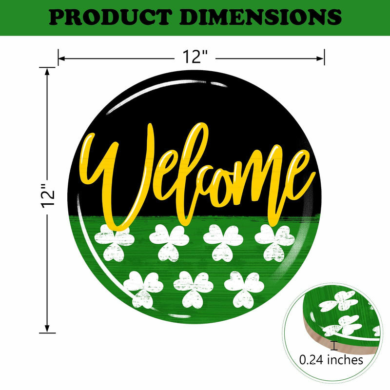 Load image into Gallery viewer, Bolisom St. Patrick's Day Shamrock Wood Door Sign Outdoor Porch Decor
