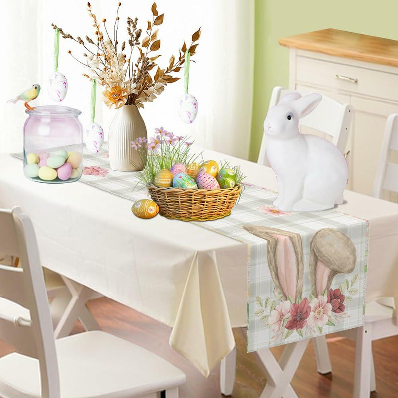 Load image into Gallery viewer, Watercolour Linen Easter Table Runner Spring Holiday Decor 13x72 Inch
