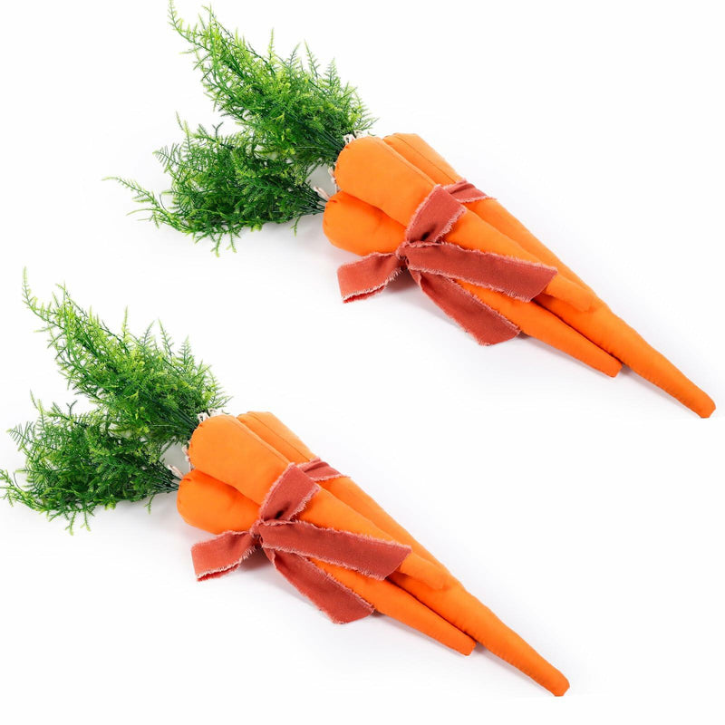 Load image into Gallery viewer, Easter Artificial Carrots Decor Large Fabric Set 6 Pcs 17.7'',13.7'',11.8''
