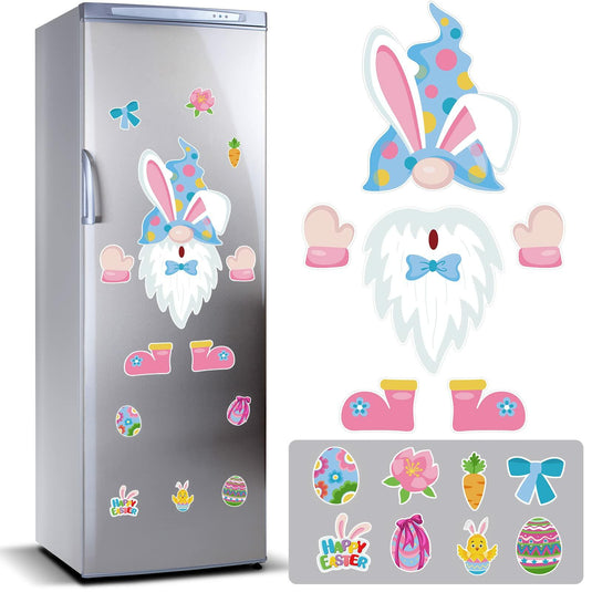 14pcs Easter Gnomes Refrigerator Magnets Multicolor Holiday Set