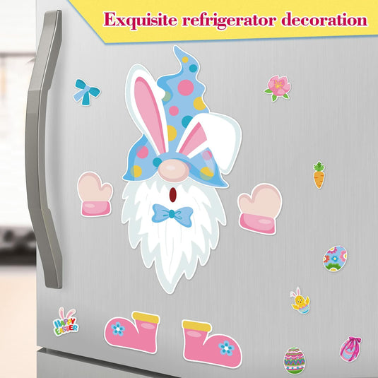14pcs Easter Gnomes Refrigerator Magnets Multicolor Holiday Set