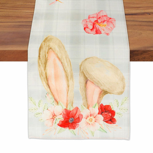 Easter Table Runner Pastel Pink Floral Boho 13x72 Inch