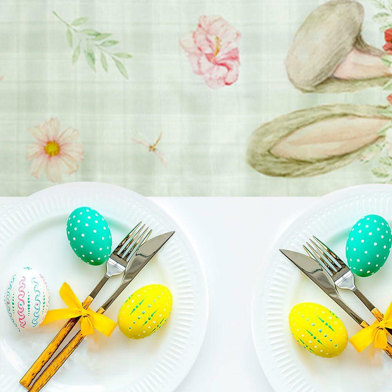 Load image into Gallery viewer, Easter Table Runner Pastel Pink Floral Boho 13x72 Inch
