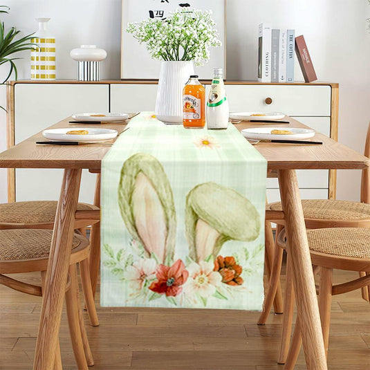 Easter Table Runner Pastel Pink Floral Boho 13x72 Inch