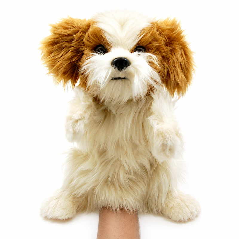 Load image into Gallery viewer, Shih TZU Dog Hand Puppet Full Body Doll by Hansa Real Looking Plush Learning Toy
