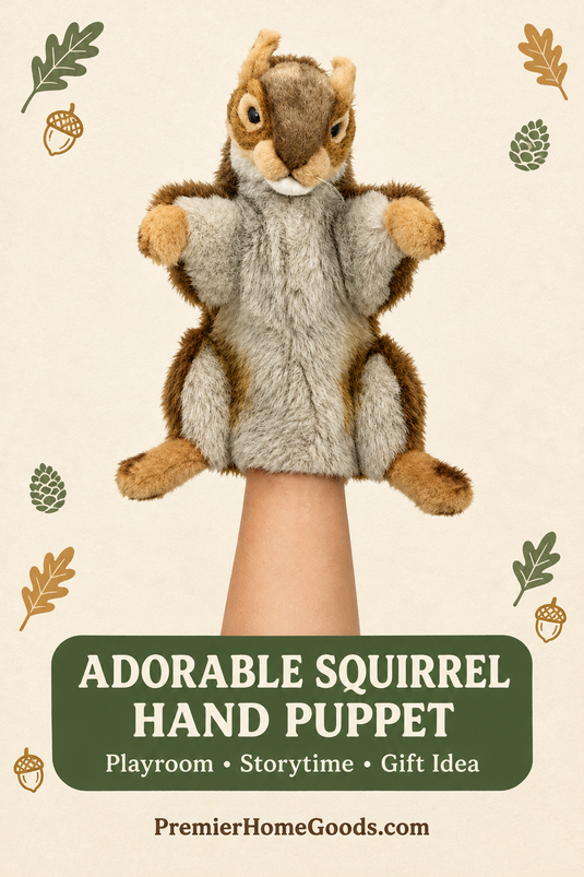 Squirrel Full Body Hand Puppet Doll Hansa Realistic Looking Plush Learning Toy