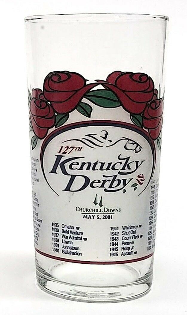 Load image into Gallery viewer, Kentucky Derby 2001 127th Mint Julep Beverage Glass Winner Was Monarchos
