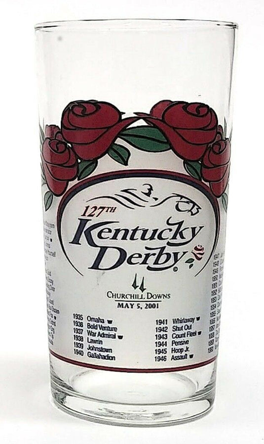 Kentucky Derby 2001 127th Mint Julep Beverage Glass Winner Was Monarchos
