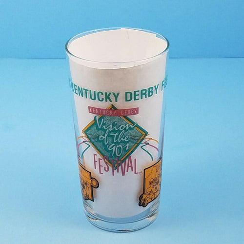 Kentucky Derby Festival 1991 Pegasus Mint Julep Beverage Drinking Glass 12 oz
