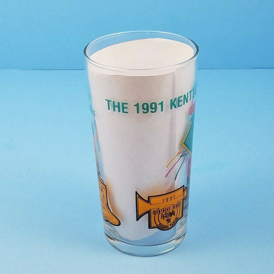 Kentucky Derby Festival 1991 Pegasus Mint Julep Beverage Drinking Glass 12 oz