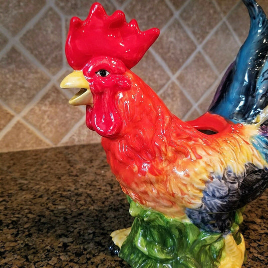 Rooster Teapot Farm Animal Home Kitchen Collectable Decorative Décor Goldminc