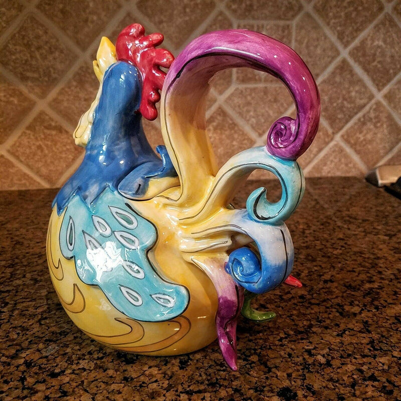 Load image into Gallery viewer, Rooster Teapot Ceramics Gabby Glee Farm Animal Tea Pot Kitchen Decor by Blue Sky
