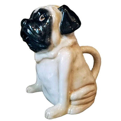 Chinese Pug Teapot Carlin Dog Animal Tea Pot Blue Sky Heather Goldminc Ceramics