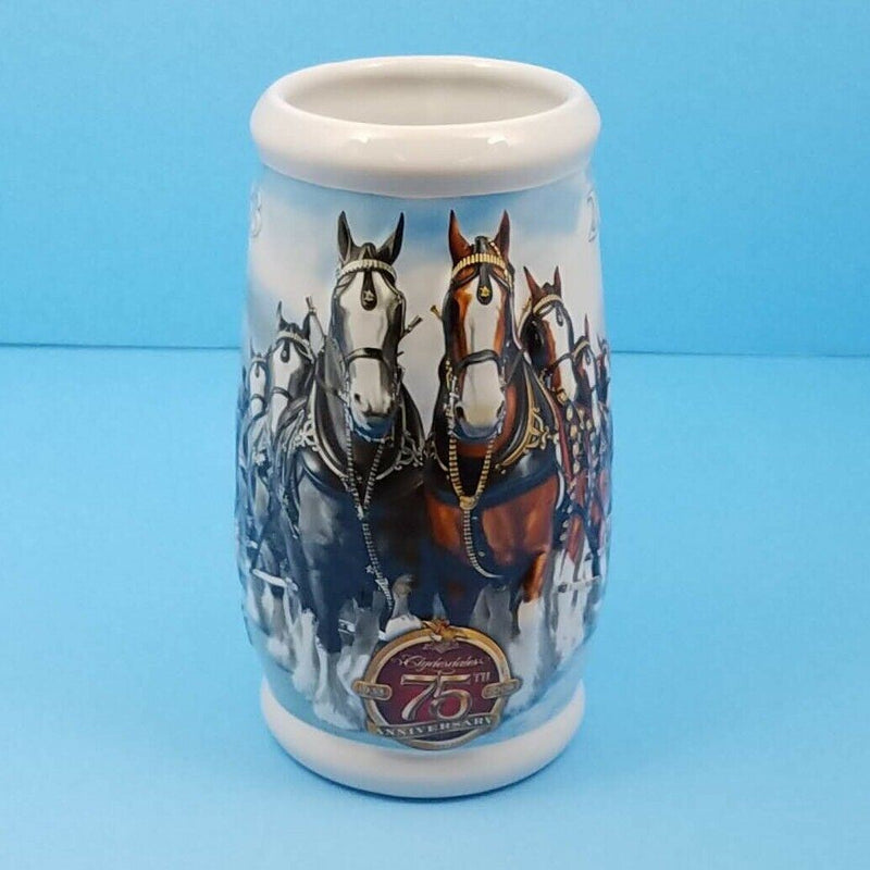 Load image into Gallery viewer, Budweiser Stein Christmas 2009 Mug Gift Box and COA A Holiday Tradition CS699
