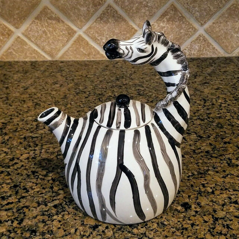 Load image into Gallery viewer, Zebra Safari Animal Teapot Decorative Collectable Kitchen Home Decor Goldminic
