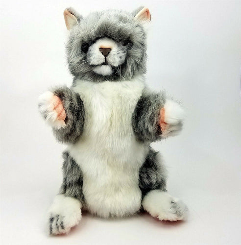 Jacquard Cat Full Body Hand Puppet Doll Hansa Real Looking Plush Learning Toy